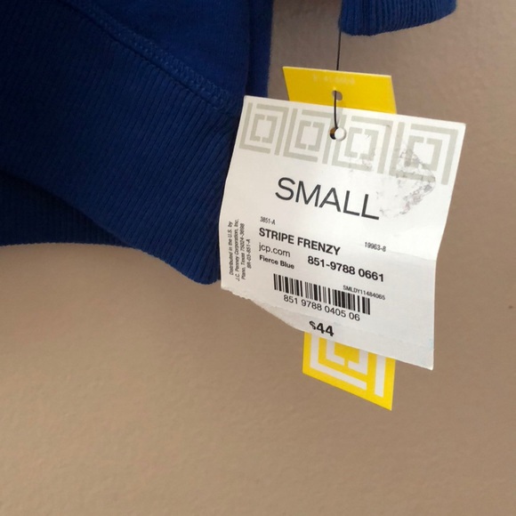 Liz Claiborne weekend sweatshirt Top Blue S New - Picture 3 of 5